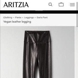 Aritzia leather legging sz S